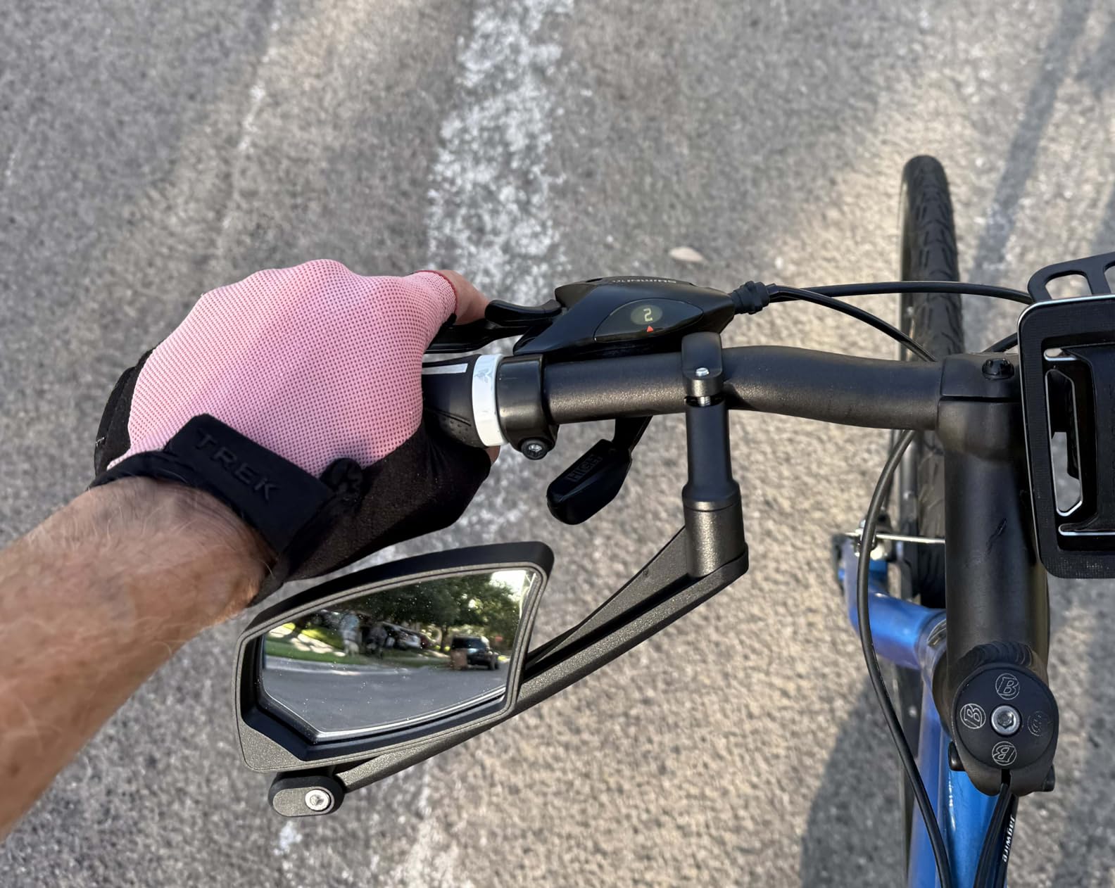 BriskMore Handlebar Bike Mirror - Crystal Clear HD Glass, 360° Adjustable&Foldable Mirror for Safe Riding, Wide Angle Rearview for E-Bikes, Mountain Bikes & Scooters,Bicycle Mirror customer photo 1