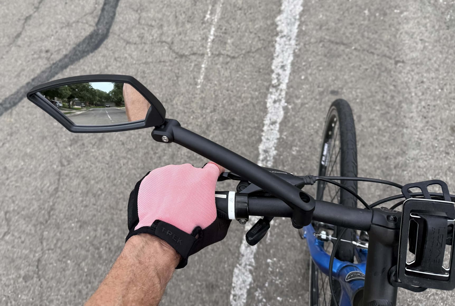 BriskMore Handlebar Bike Mirror - Crystal Clear HD Glass, 360° Adjustable&Foldable Mirror for Safe Riding, Wide Angle Rearview for E-Bikes, Mountain Bikes & Scooters,Bicycle Mirror customer photo 2