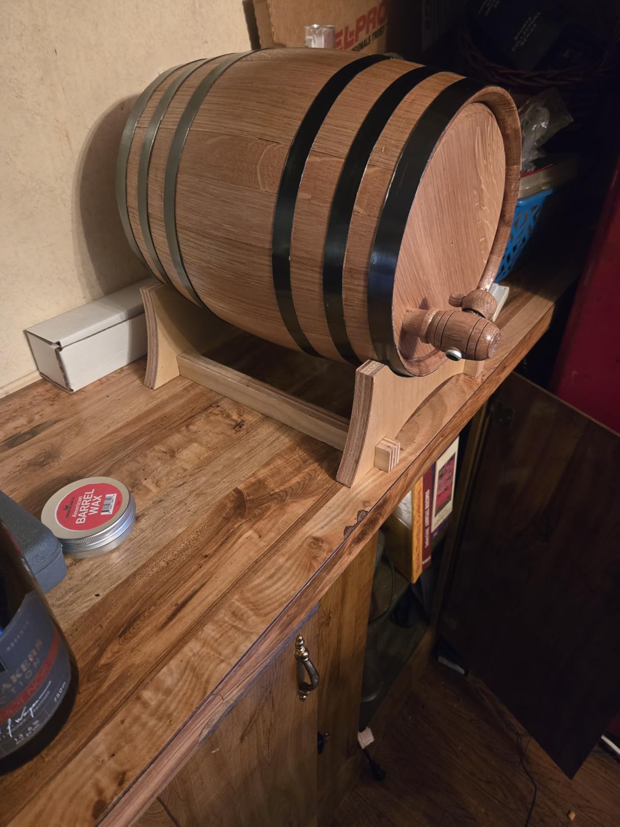 5 Gallon (20 Liter) Charred American Oak Aging Barrel with Stand & Spigot | Wooden Whiskey, Bourbon & Wine Barrel Dispenser Cask, Home Brewing & Distilling Equipment Kit with Bung for Spirits Aging customer photo 2