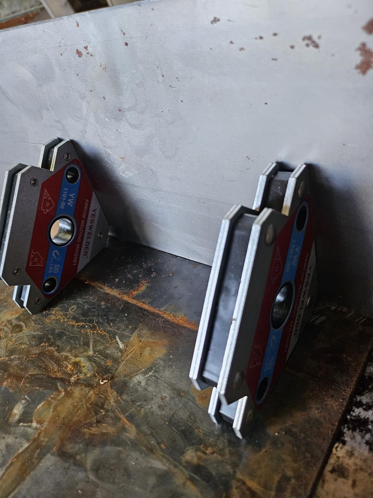YESWELDER 25 lb and 50 lb and 75 lb Welding Magnet 6 Pc of Welding Magnet customer photo 2