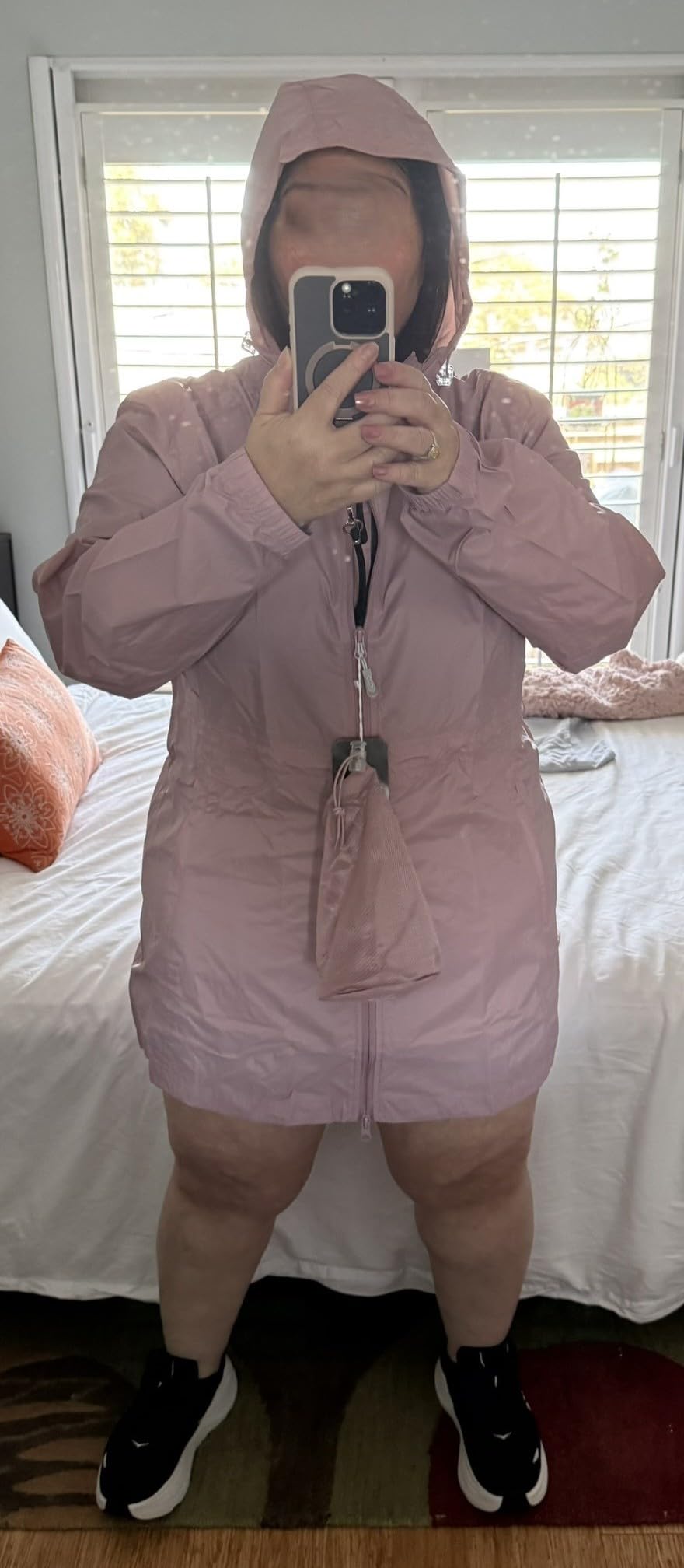33,000ft Women's Waterproof Long Rain Coats Packable Rain Jacket with Hood customer photo 2