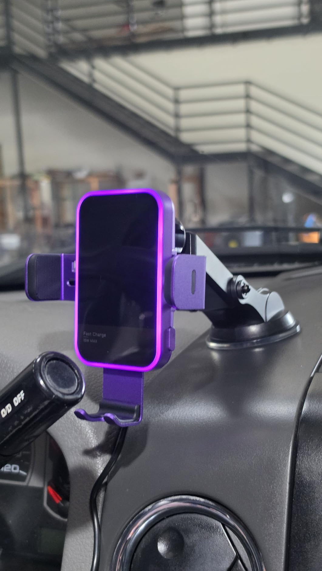 Wireless Car Charger,【7 Colored RGB Backlit】 Mosurr 15W Auto Clamping Phone Holders for Your car fit for iPhone 16 15 14 Mini Pro Max, Samsung Galaxy S25 Ultra S24 S23+, etc, Fathers Day for Gifts customer photo 1