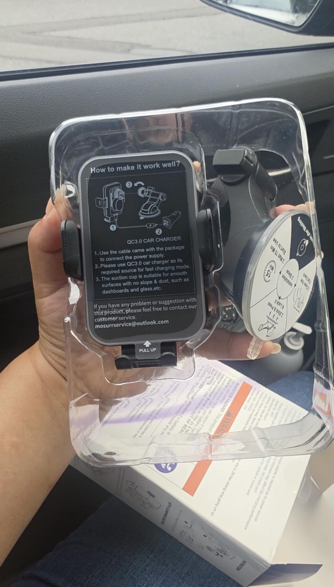 Wireless Car Charger,【7 Colored RGB Backlit】 Mosurr 15W Auto Clamping Phone Holders for Your car fit for iPhone 16 15 14 Mini Pro Max, Samsung Galaxy S25 Ultra S24 S23+, etc, Fathers Day for Gifts customer photo 2