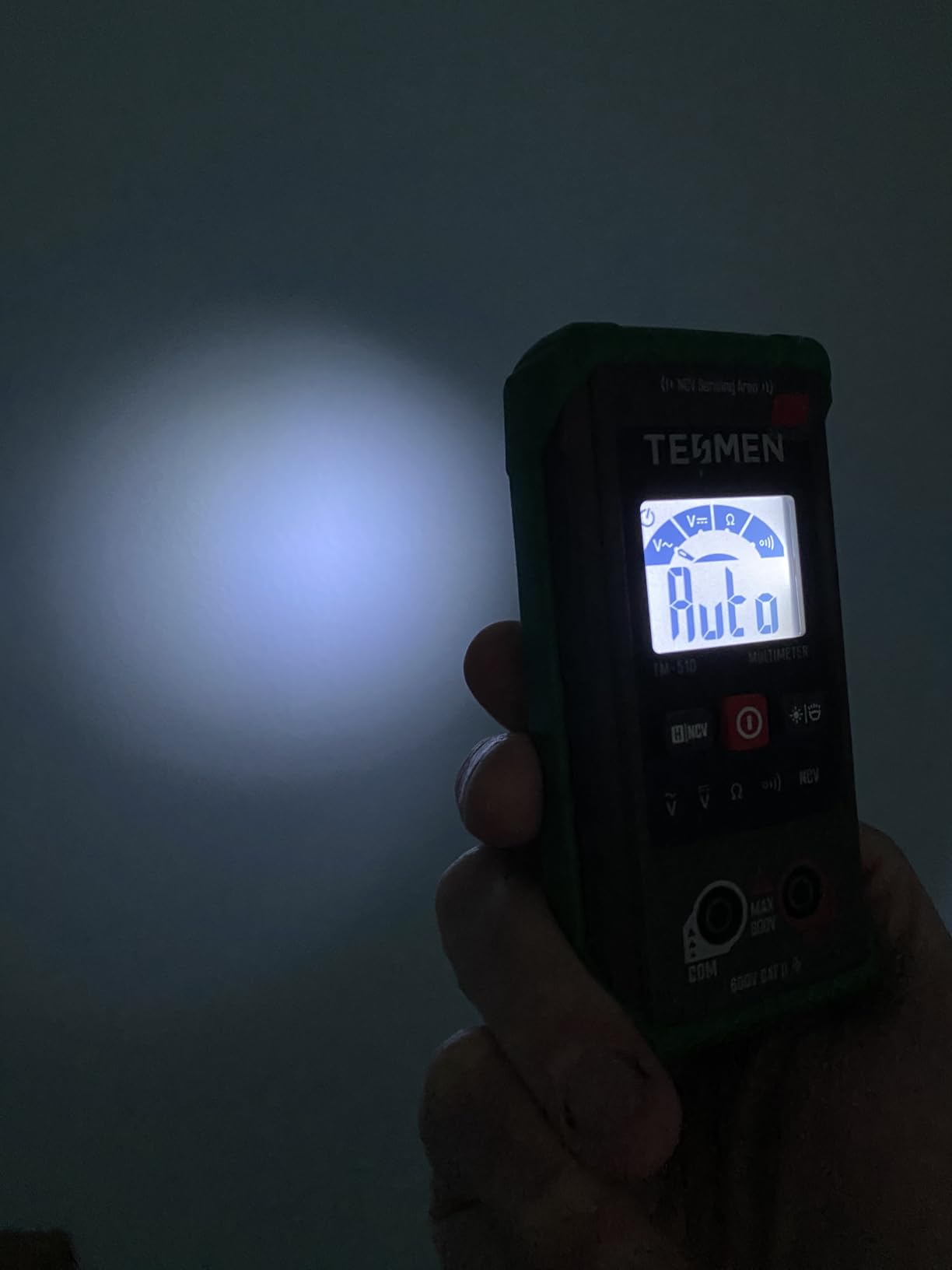 TM-510 Digital Multimeter, 4000 Counts, Smart Measurement, Auto-Ranging Voltmeter; Voltage Tester with Non-Contact Voltage Function, Measures AC/DC Voltage, Resistance, Continuity - Green customer photo 2