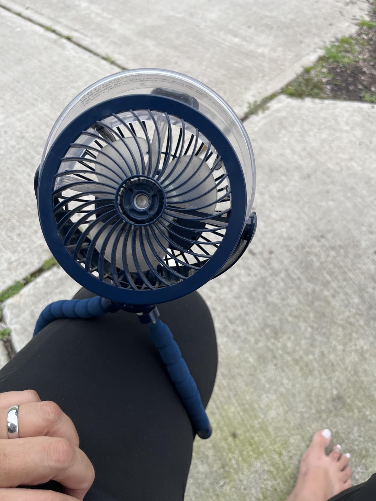 Misting Stroller Fan, 6000mAh Battery Operated Portable Fan with Light & 360° Pivoting, Personal Fans with Flexible Tripod for Baby, Office, Travel, Treadmill, Outdoors customer photo 2