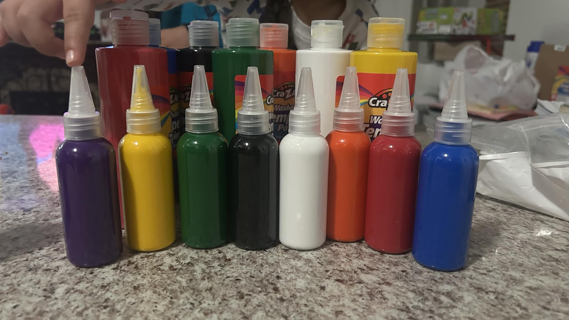 Cra-Z-Art Washable Tempera Paint Bulk Pack 10ct, Assorted Colors 8oz each bottle customer photo 1