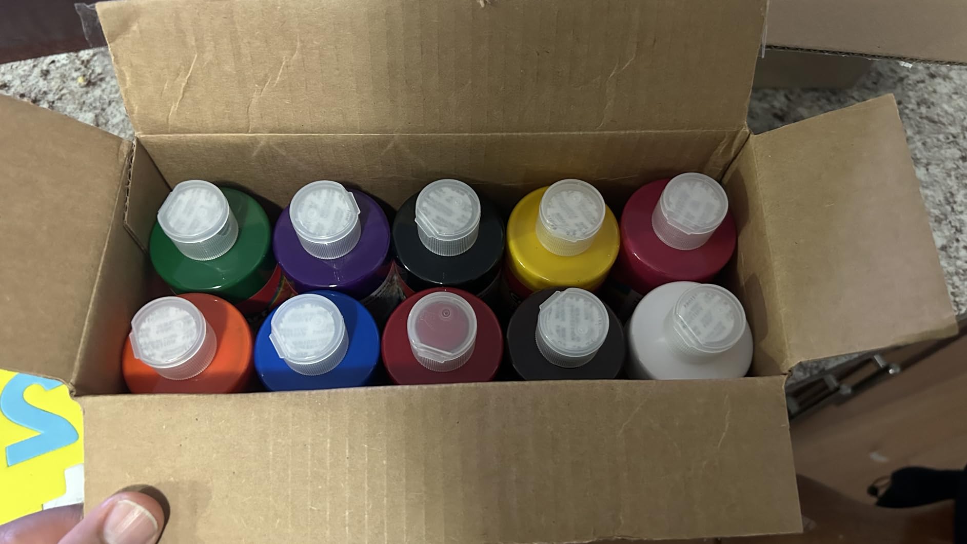 Cra-Z-Art Washable Tempera Paint Bulk Pack 10ct, Assorted Colors 8oz each bottle customer photo 2