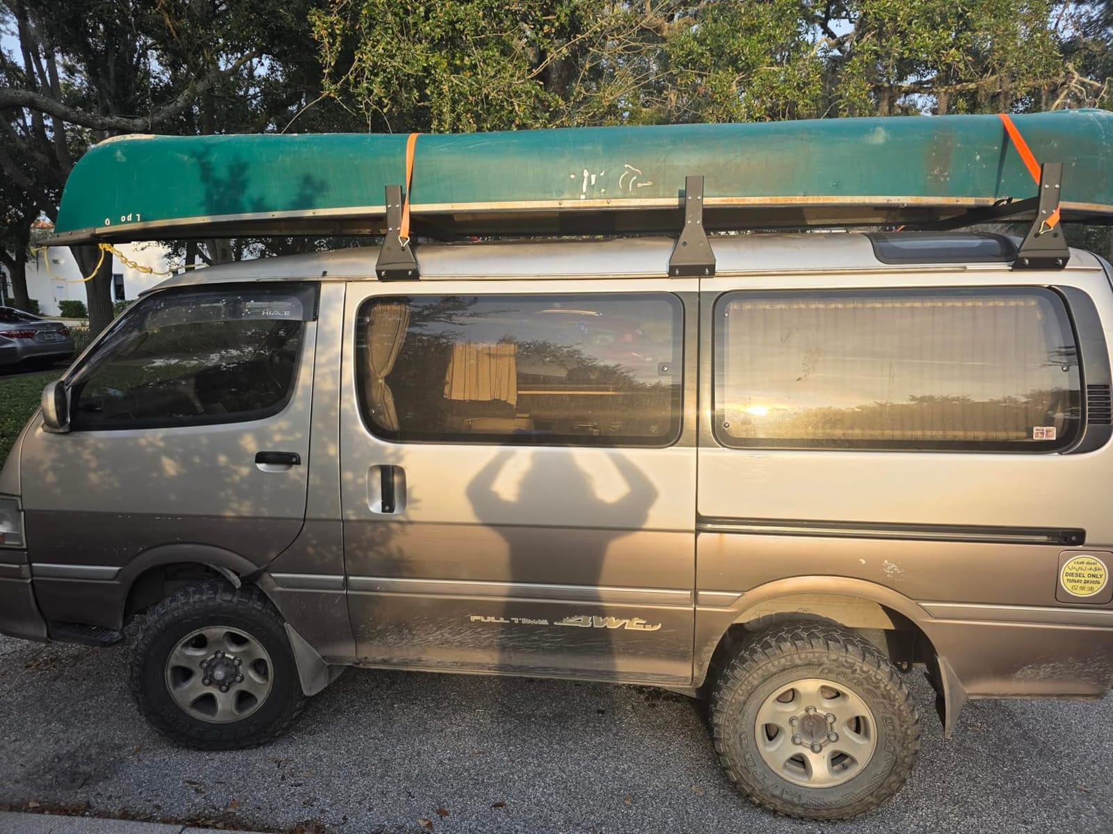 CIRONBOW Universal Roof Ladder Rack for Van,Roof Rack for Minivan/Panel Van,Adjustable Length 57''-65'',3 Bars-Fit Chevy Express Vans1996-Up,800LB Load-Capacity,Gutter Clamp Type,Matte Coating Black customer photo 2