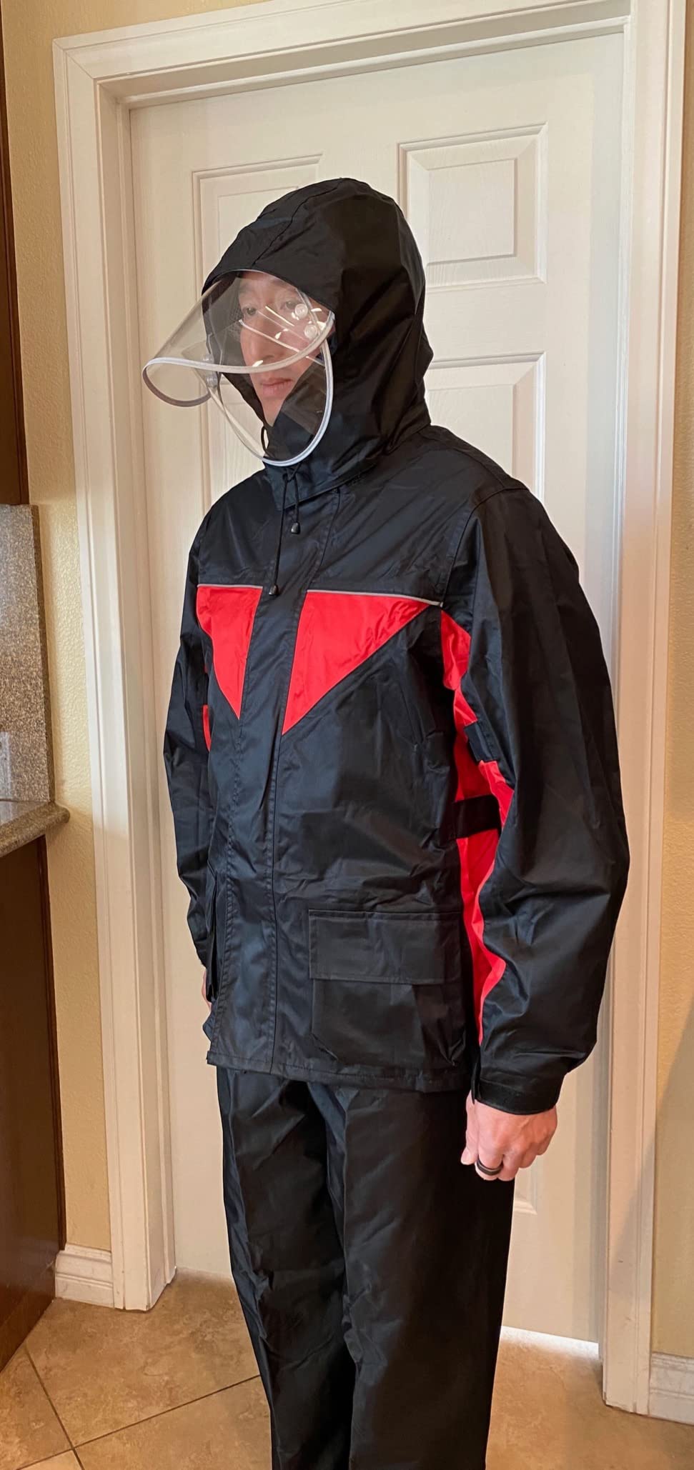 iCreek Motorcycle Rain Suit Waterproof Windproof Reflective Strip Raingear customer photo 1