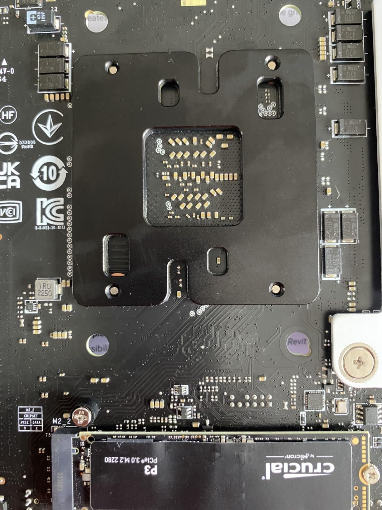 Thermal Grizzly AM5 Short Backplate - Extends Cooler Compatibility | for AMD AM5 Motherboards - Shortened Mounting Plate to Replace The Original AM5 Backplate customer photo 1