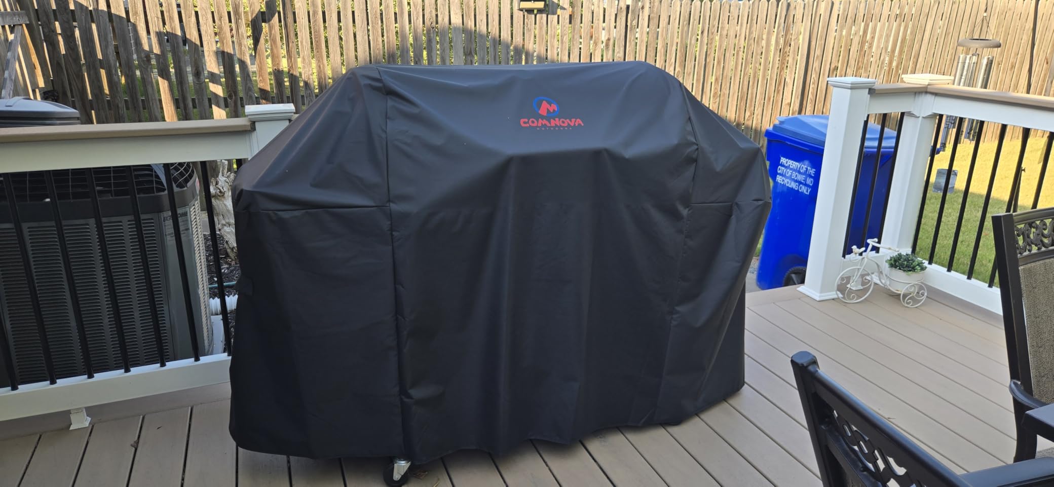 Comnova Grill Cover 82 Inch - 600D BBQ Cover for Outdoor Grill Heavy Duty and Waterproof, Large Barbecue Gas Grill Covers for Weber, Char-Broil, Nexgrill, Monument, Dyna-glo, Brinkmann and More customer photo 1