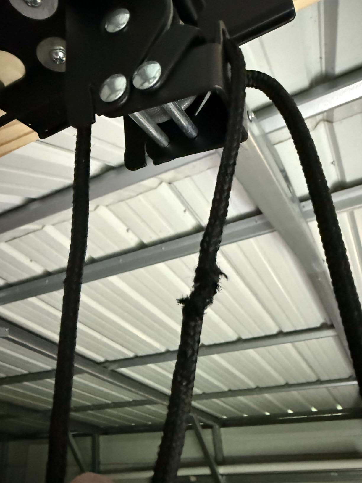 StoreYourBoard Kayak and Canoe Ceiling Hoist - Overhead Garage Storage Rack for Kayaks, Canoes, and Paddle Gear - Heavy Duty Pulley System Indoor Ceiling Mount customer photo 1
