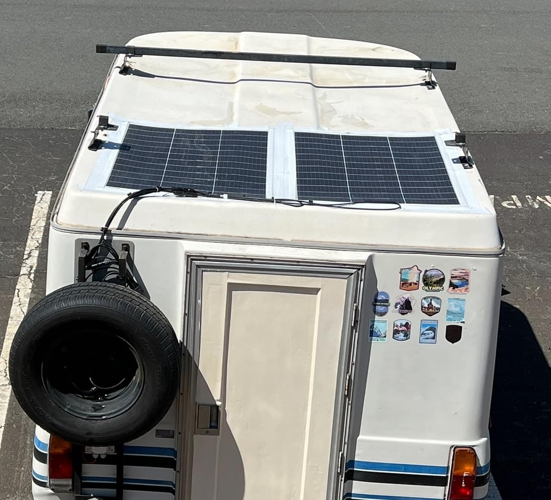 ECO-WORTHY 260Watt 12Volt Flexible Solar Panel Kit for Off Grid Home RV, Boat and Uneven Surfaces:2pcs 130W Mono Solar Panel + 30A 12V Charger Controller + Solar Cable + Tray Cable + Y Branch customer photo 1