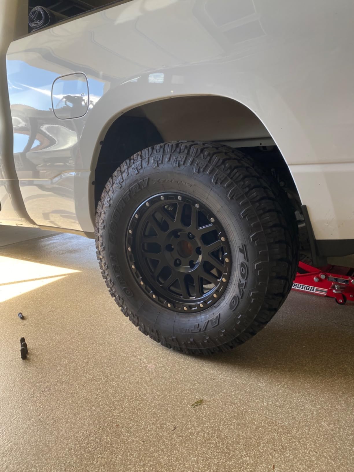 RockTrix RT110 20x9 Matte Black Off Road Wheels 6x139.7 Bolt Pattern (6x5.5) -12mm Offset, 20 Inch Rims Compatible with Chevy Silverado 1500, GMC Sierra 1500, and 2019-2026 Ram 1500 customer photo 1