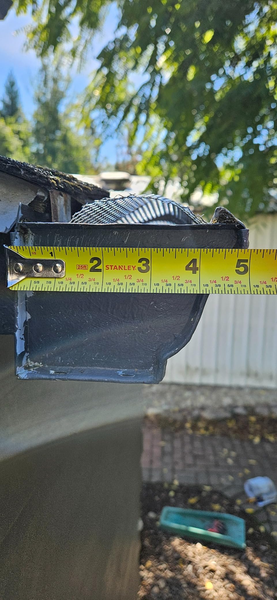 Aluminum Gutter Guard 5 Inch x 50 Feet Roll, Aluminum Leaf Filter Gutter Protection, Leaf Guard Protects from Branches, Leaves, Debris, Easy Install, Does Not Rust customer photo 1