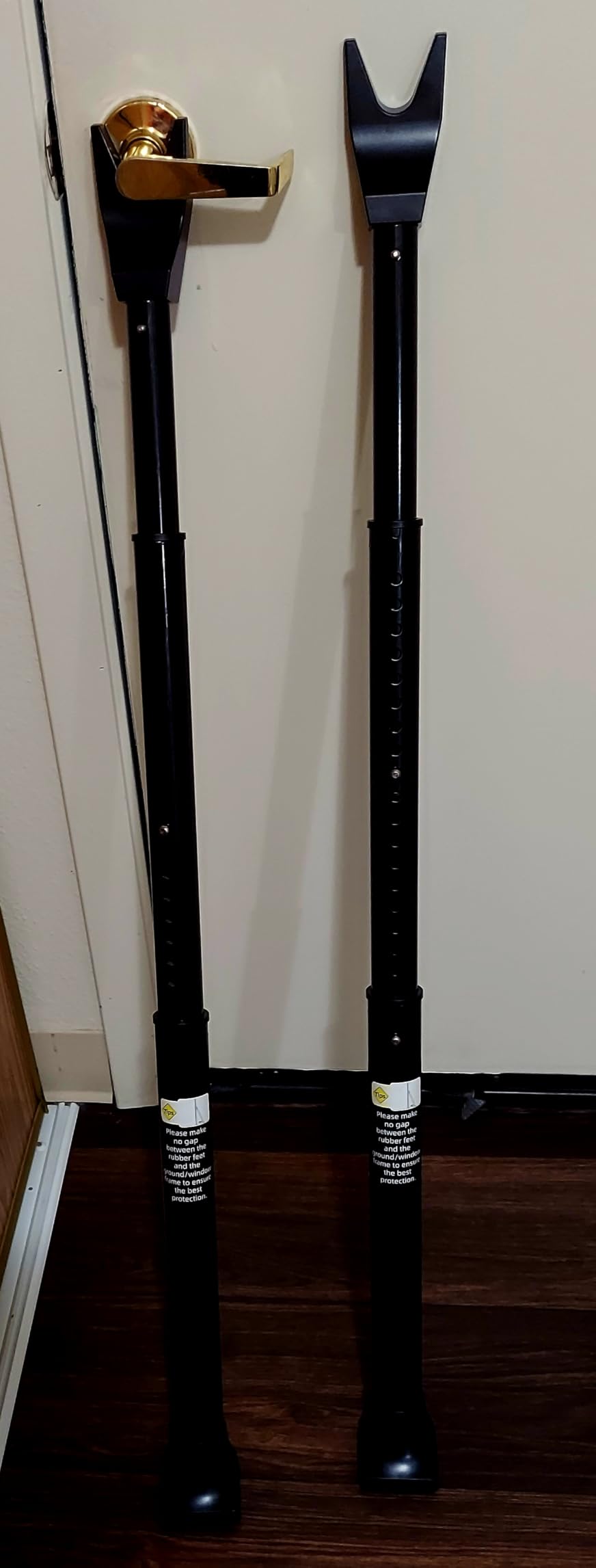 Rerishom 2 Pack Door Security Bar, Heavy Duty Patio Door Lock,White customer photo 1