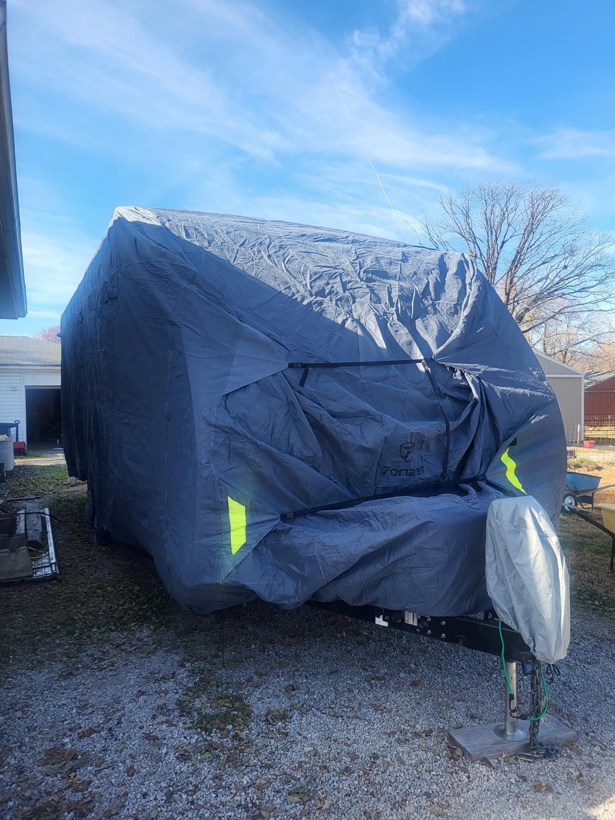 Fonzier RV Cover, Heavy Duty 9 Layers Travel Trailer Cover, 20-22FT customer photo 1