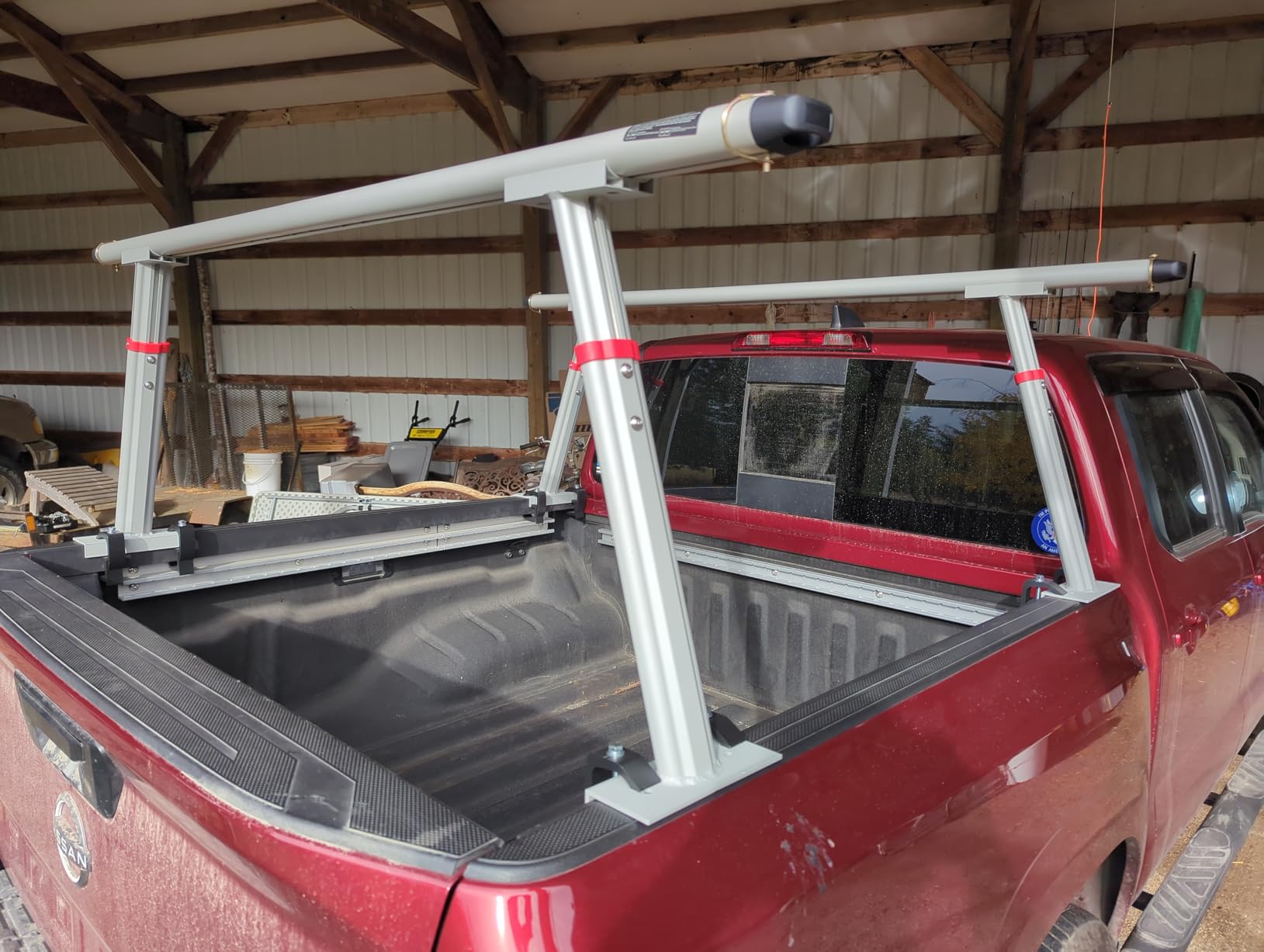 VEVOR Truck Rack with 8 Non-Drilling C-Clamps, 19-34in Adjustable Height Aluminum Ladder Rack for Truck, 800 lbs Capacity Heavy Duty Truck Bed Rack Two-Bar Set for Kayak, Surfboard, Lumber, Ladder customer photo 1