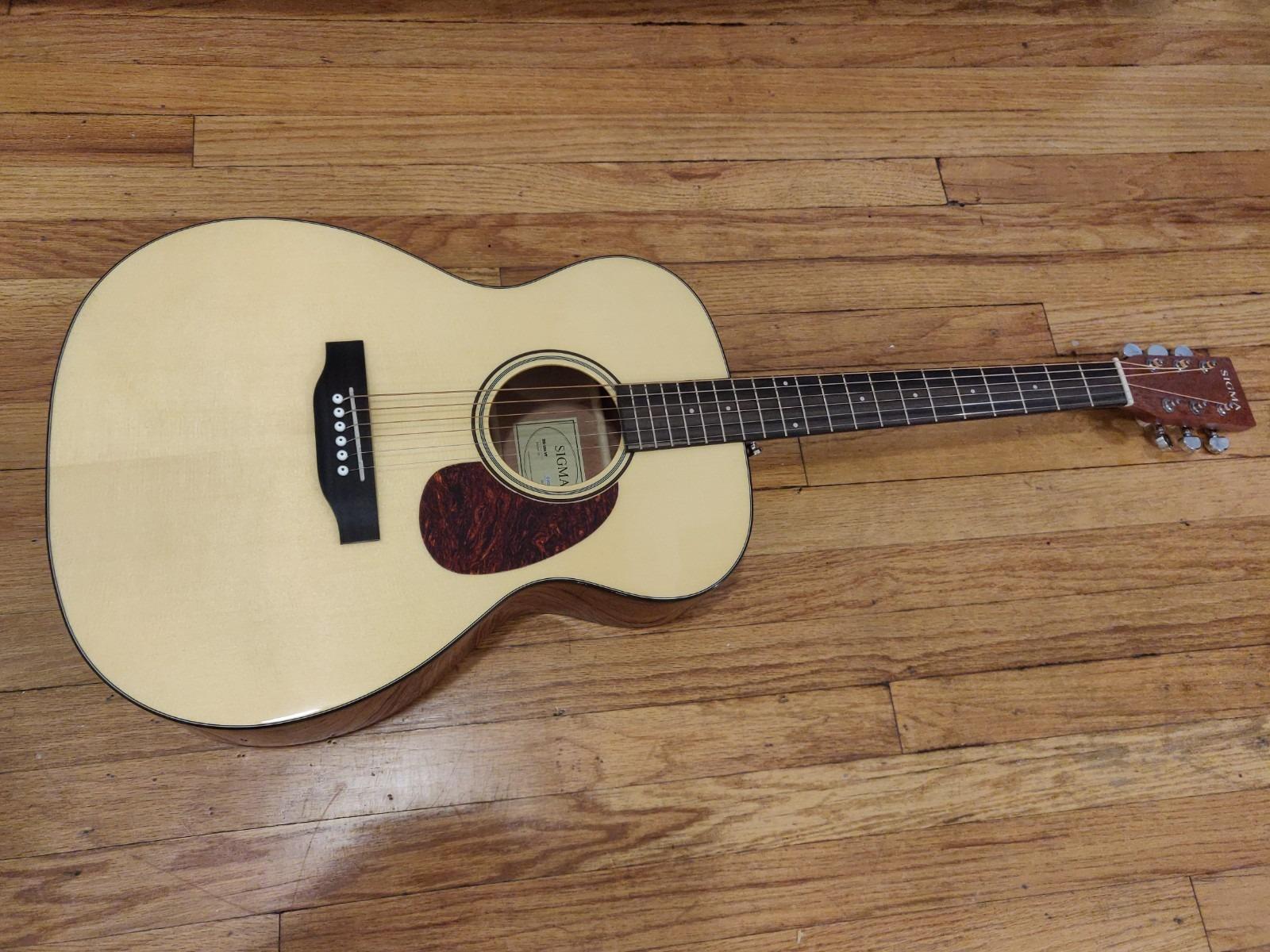 SIGMA 41” Acoustic Guitar, Dreadnought, 4/4 Full-Size, with Name Brand EXP16 Strings, Solid Mahogany Top, Natural Gloss, Mahogany Back & Sides, Right(30D) customer photo 1