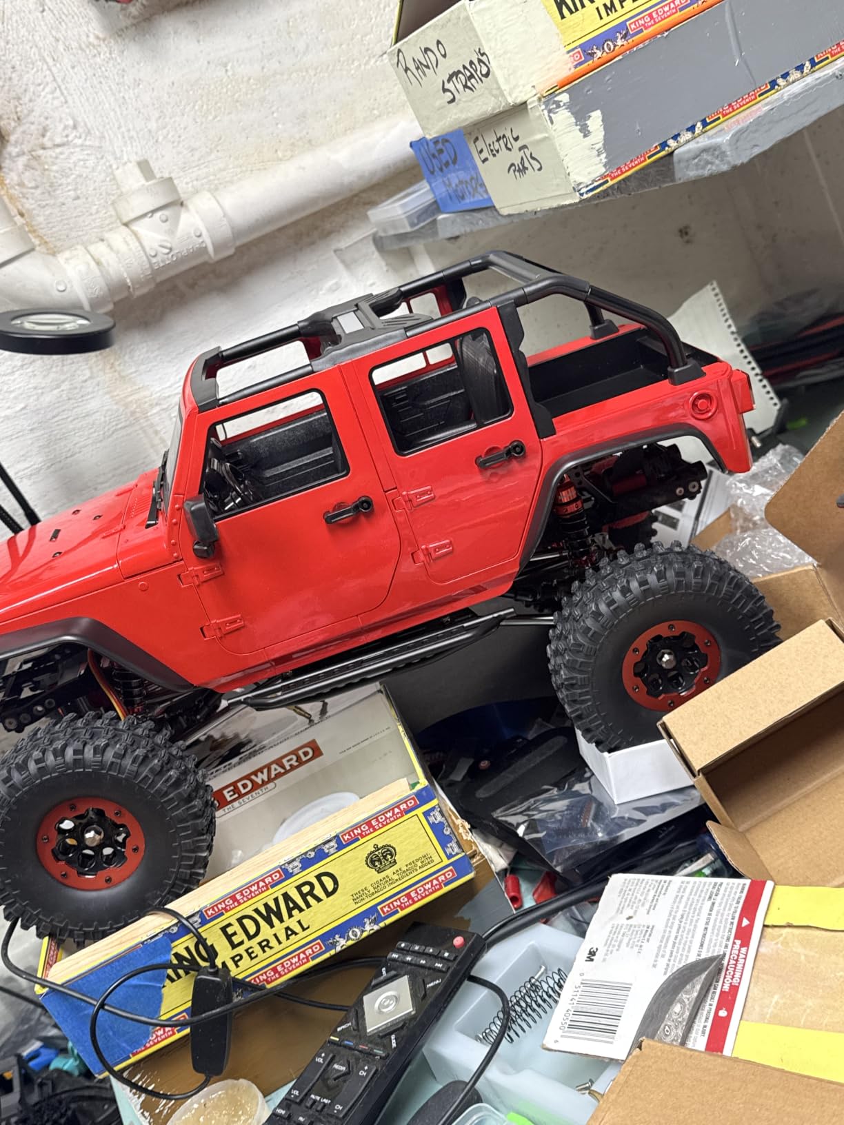1/10 RC Crawler Carbon Fiber Girder 4MM CNC Metal Car Chassis Frame Body Kit Parts for Axial SCX10 II Rock Off Road Truck (Black) customer photo 1