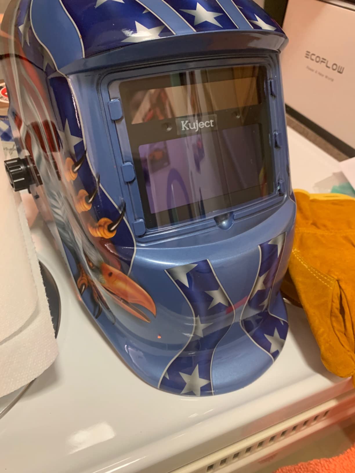Welding Helmet True Color Auto Darkening Hood with Adjustable Shade Range 4/9-13 for TIG MIG ARC Welder Mask customer photo 1