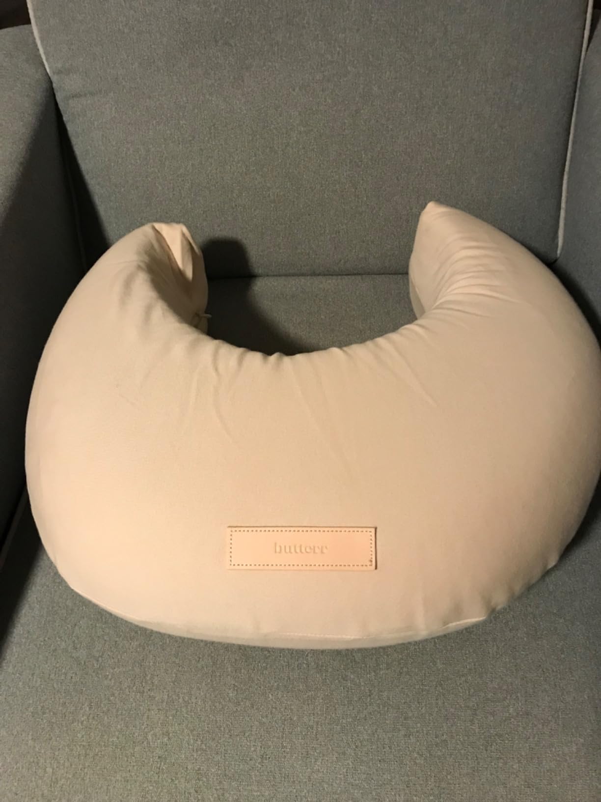 Natural Breastfeeding Pillow, Nursing and Posture Support, Plant Based Cushion with Organic Cotton Removable Cover (Natural) customer photo 1