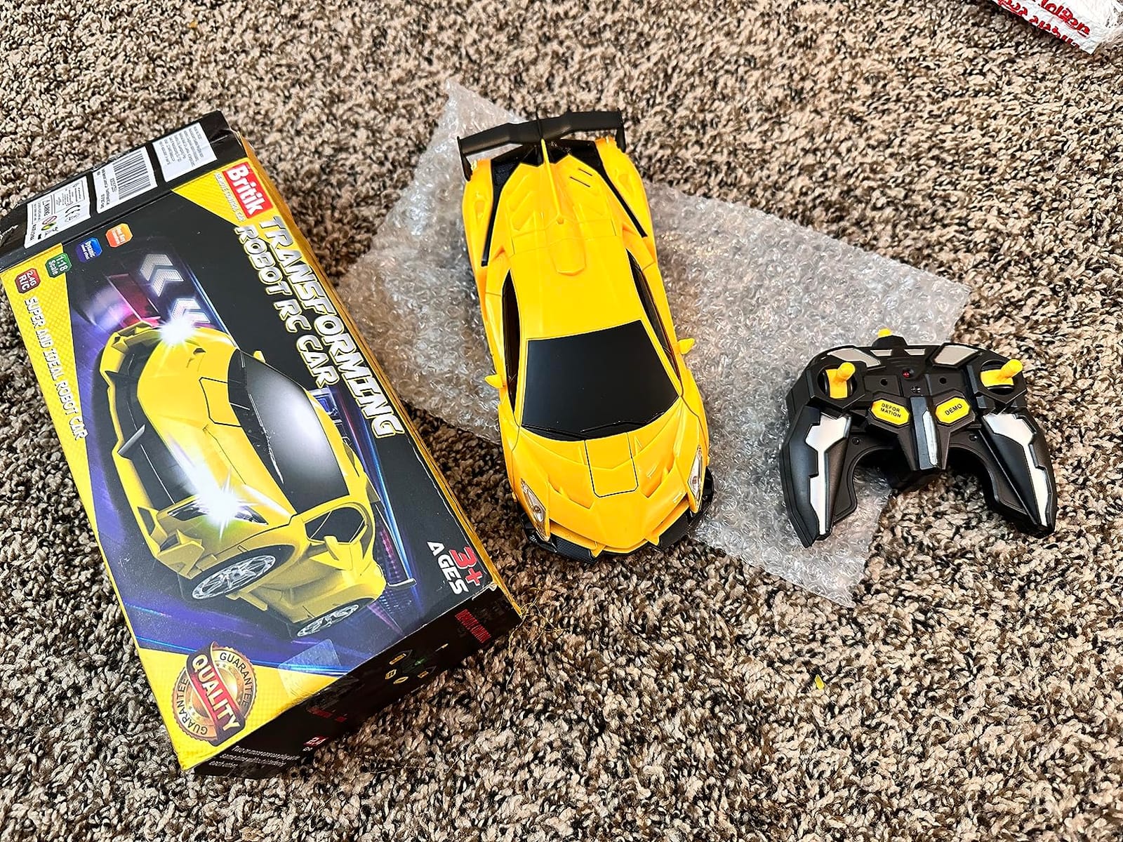 Transform Remote Control Car Toys for Boys 4-6, RC Police Car Black | Transform Car, Gift for Boy Age 4-12 Year Old, One-Button Transforming, 360° Rotation Drift, 2.4GHZ 1:18 Scale, Robot Toy Car customer photo 1