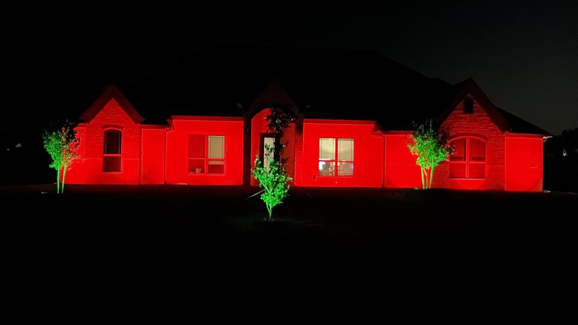 SUNVIE RGBW Landscape Lighting Kit with 300W Transformer, Waterproof, 12PCS customer photo 2