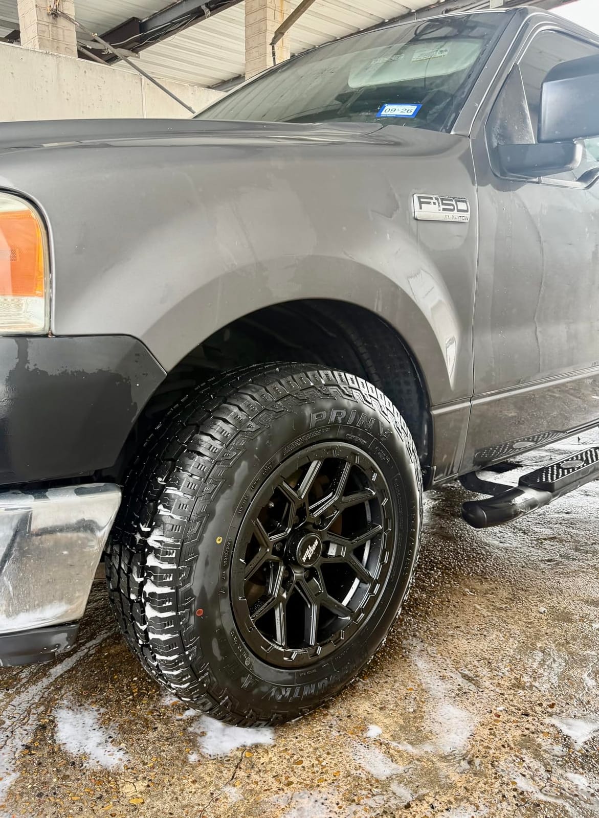 RockTrix RT107 18 inch Wheel for 2004-2026 Ford F150, 18x9 6x135 Rims -12mm Offset, 4.5in Backspacing, Matte Black, 2500 lb Weight Rating, Also compatible with Bronco Raptor F150 Lightning customer photo 2