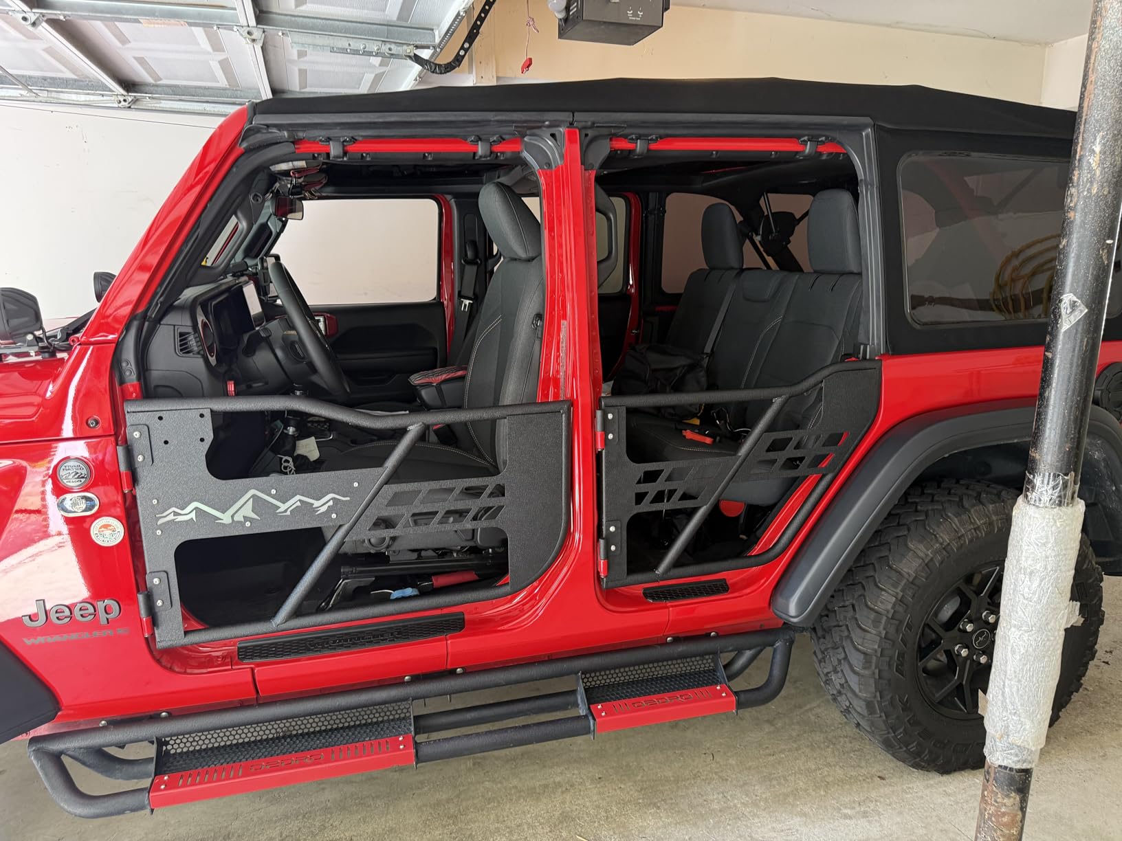 MONOKING Tube Doors DIY Paintable Tubular Door for 2018-2026 Wrangler JL JLU & Gladiator JT Unlimited 4 Door Only Off-Road Front and Rear Half Tube Doors Without Side View Mirror customer photo 1