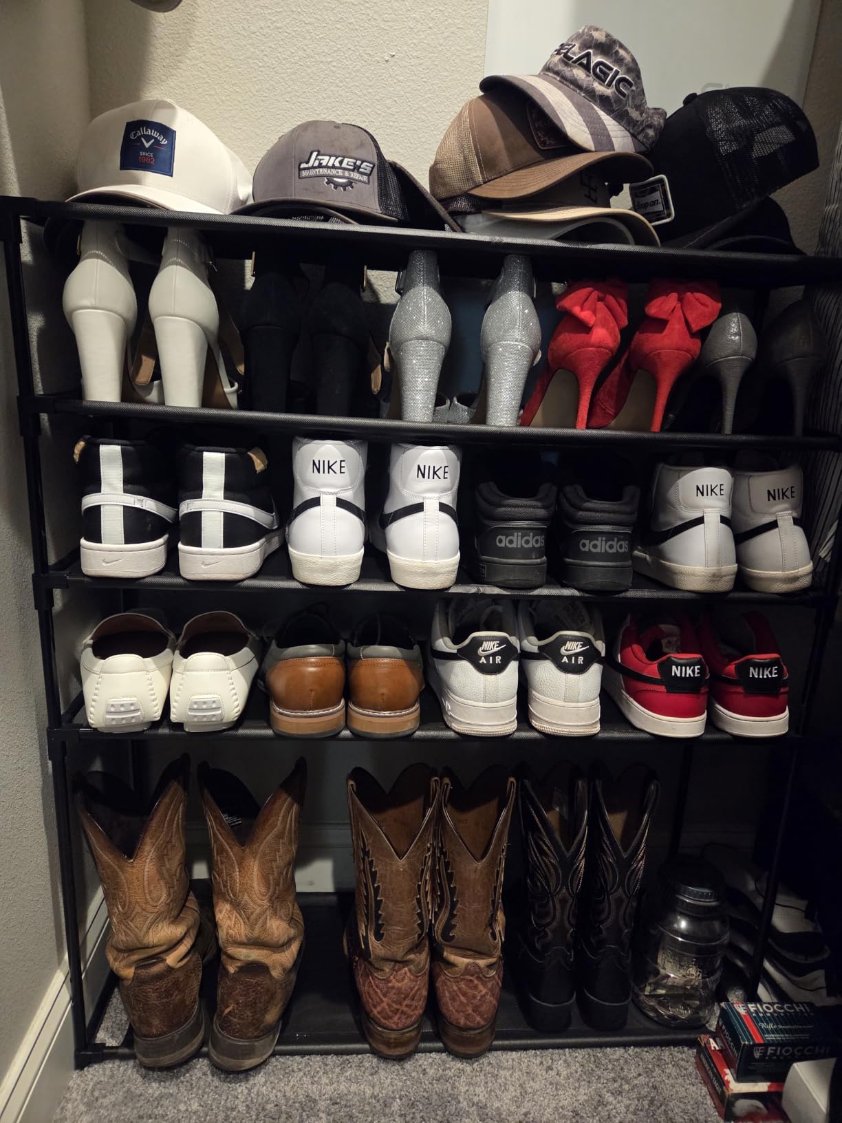 VTRIN 10 Tier Shoe Rack Tall Large Capacity Wide Shoe Organizer with Two Hooks Sturdy Metal Shoe Shelf for Entryway, Closet, Bedroom customer photo 1