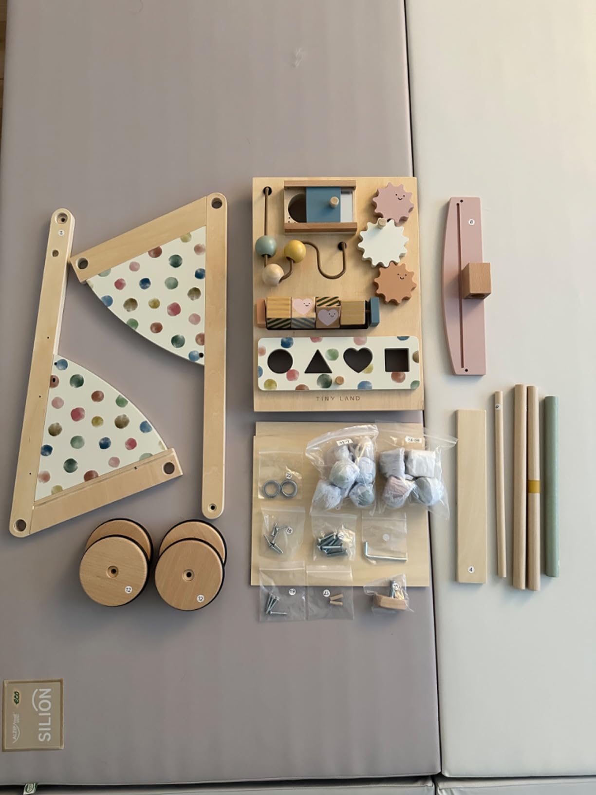 Tiny Land Wooden Baby Walker with Activity Center, Montessori Push Walker customer photo 1