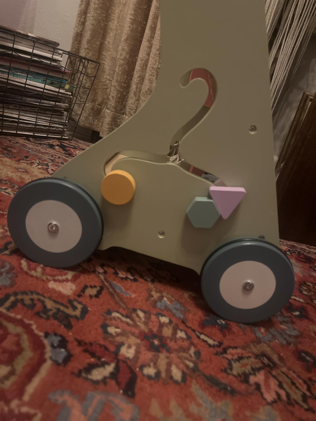 LOL-FUN Wooden Baby Walker with Wheels, Push Toy for Boys Girls 12 Months customer photo 2