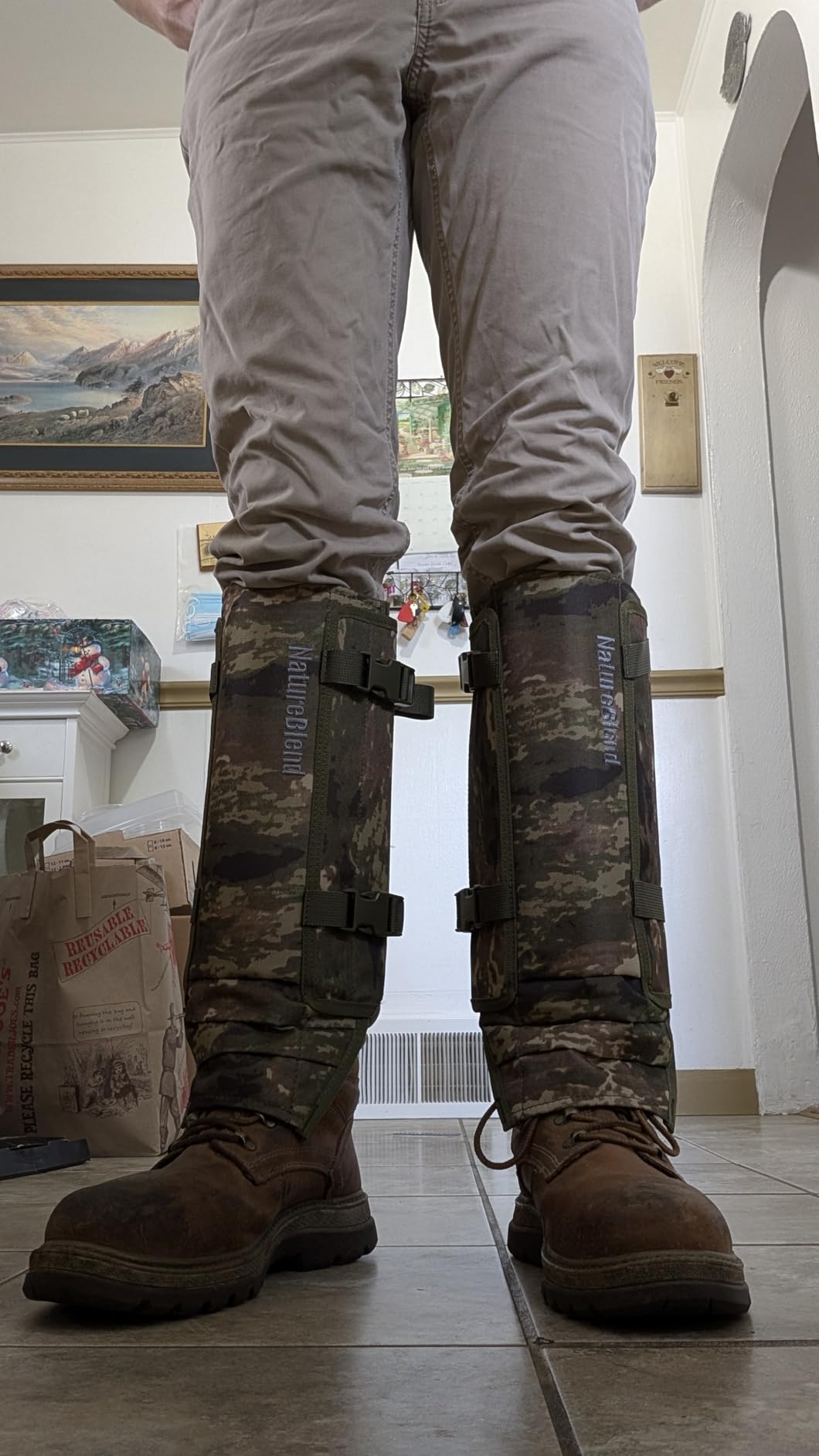 Leg Gaiters Hunting Gaiters, Adjustable Snow Boot Gaiters, Waterproof Snake Gaiters for Hiking Walking Skiing customer photo 1