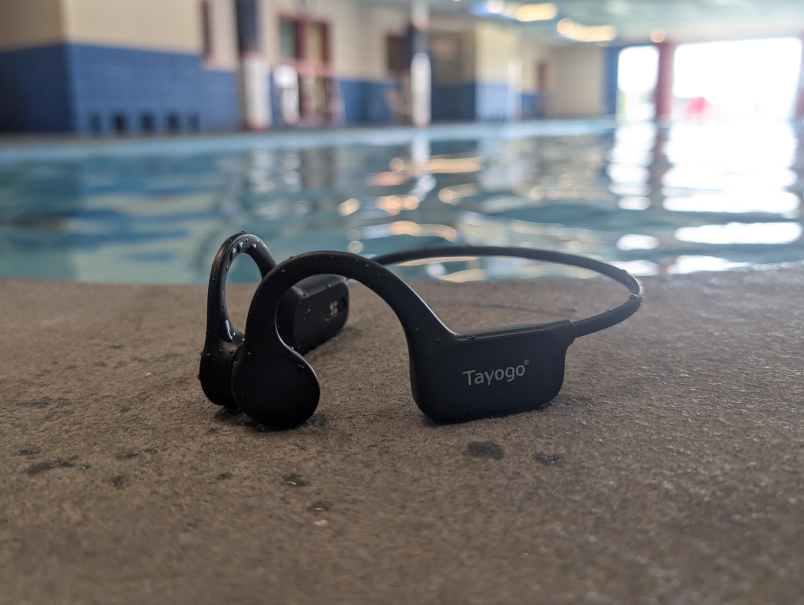 Tayogo Swimming Headphones, Bone Conduction Open-Ear Headphones for Swimming, 32GB MP3 Player & Bluetooth 5.4, Underwater Swimming Headphones, Earbuds Underwater for Running Cycling Workout (Black) customer photo 1