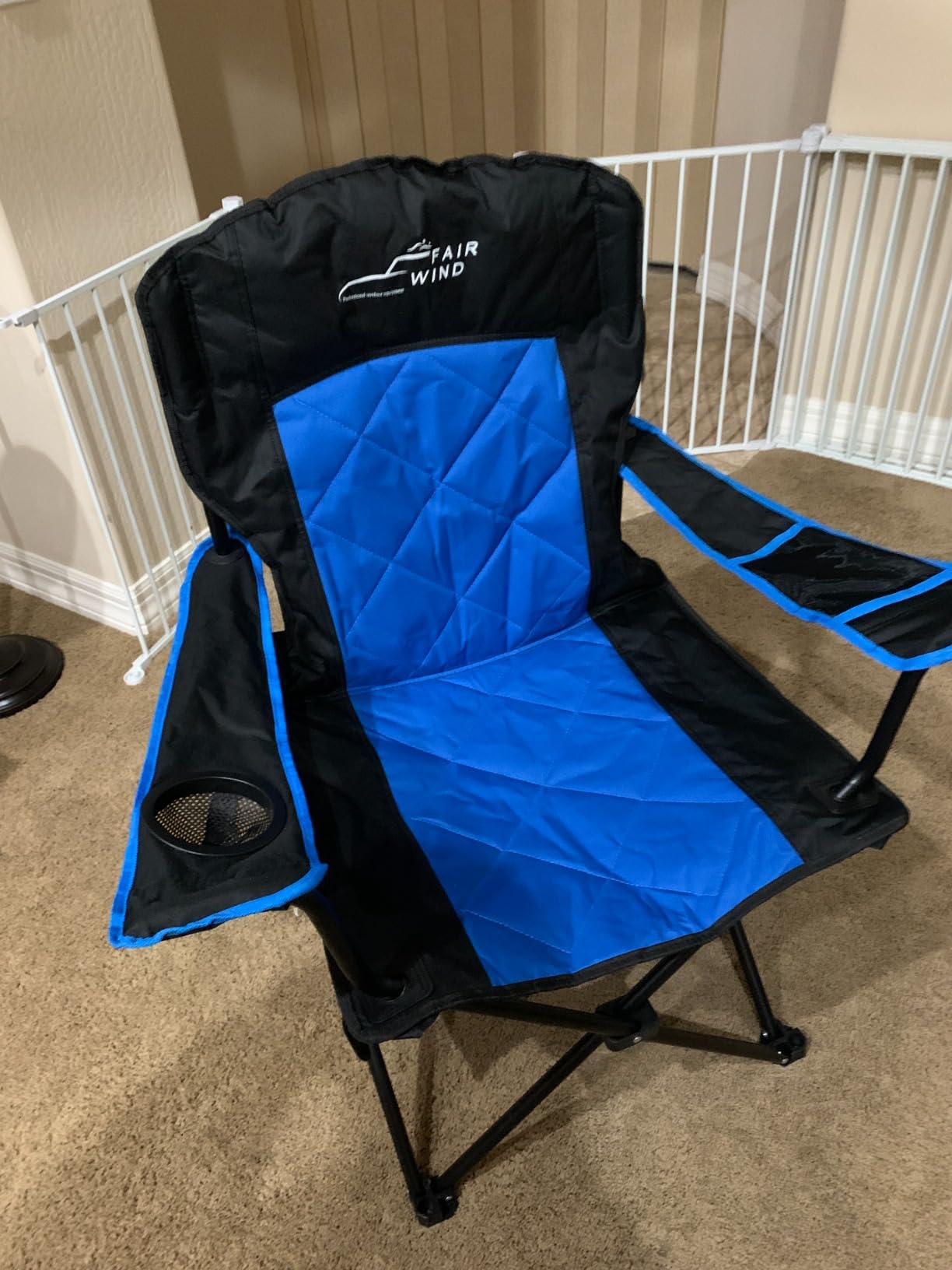 FAIR WIND Padded Oversized Camping Chair with Lumbar Support for Adults | Heavy Duty Yet Lightweight, Non-Drooping Armrest, Convenient Storage, Tear-Proof Wide Bag, Up to 350 LBS for Camp, Lawn, Outdoor customer photo 1
