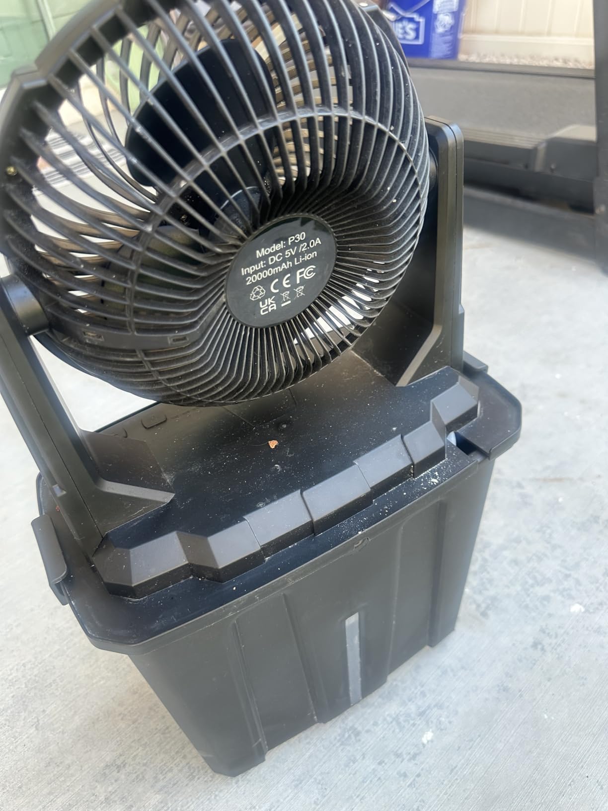 Ausic Portable Misting Fan, 9L 10-inch Outdoor Mist Fans for Outside Patios Cooling, 20000mAh Rechargeable Battery Fan with Water Box, 3 Strong Winds, 3 Spray Mister, Camping/Beach Summer Essentials customer photo 2
