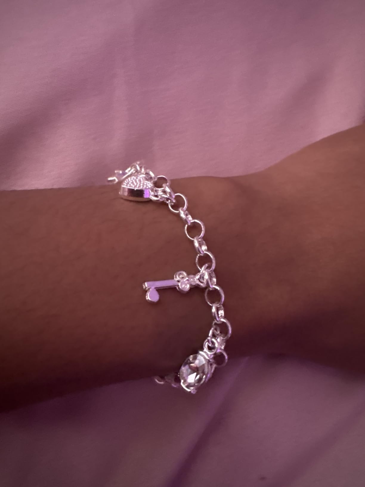 925 Sterling Silver Bracelets for Women Silver Charm Bracelet Jewelry customer photo 2