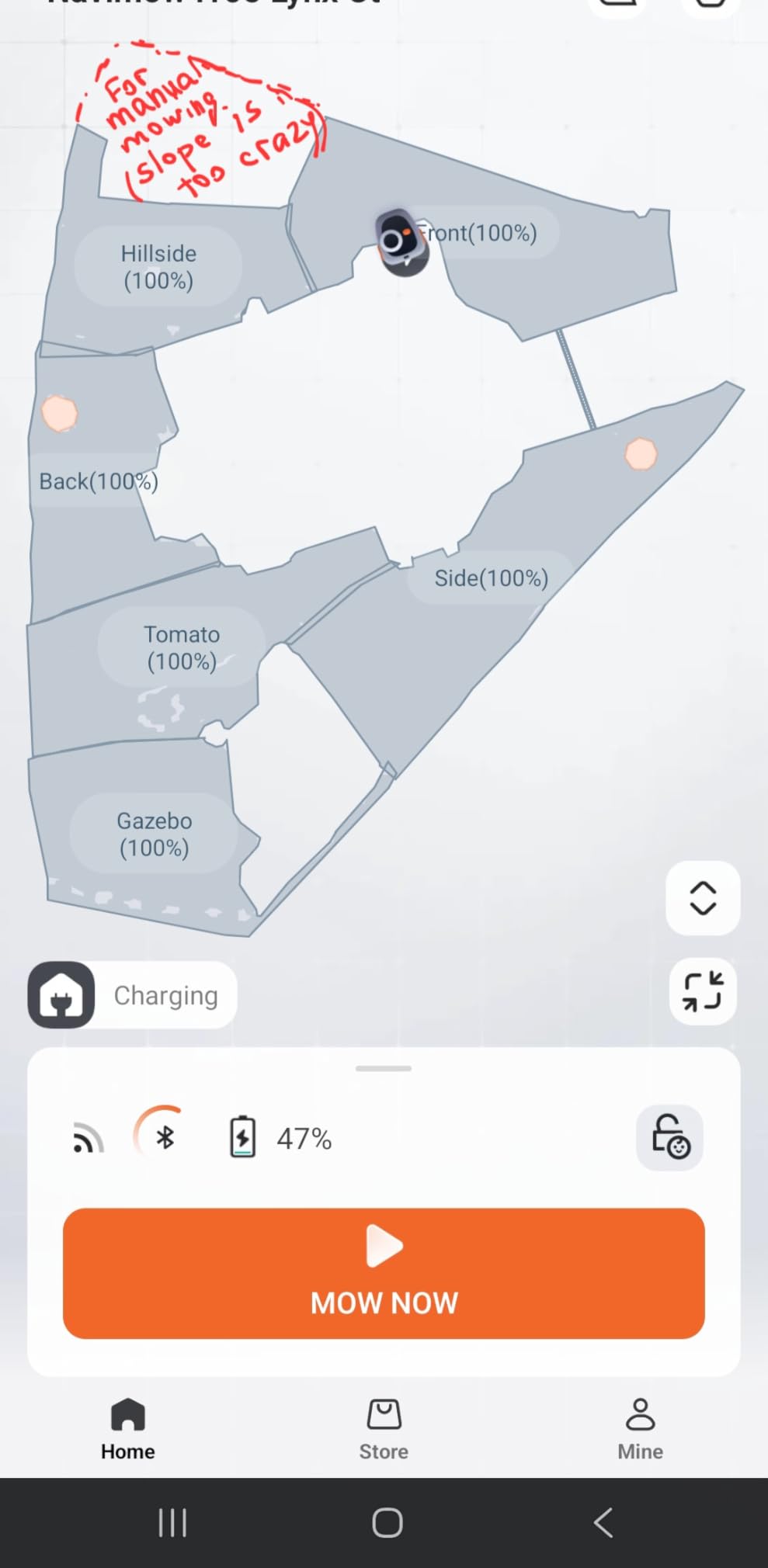Segway Navimow i105N Robot Lawn Mower Perimeter Wire Free 1/8 Acre RTK+Vision Robotic Lawnmower, AI-Assisted Mapping, Virtual Boundary, APP Control, 58dB(A) Quiet, Multi-Zone Management customer photo 2