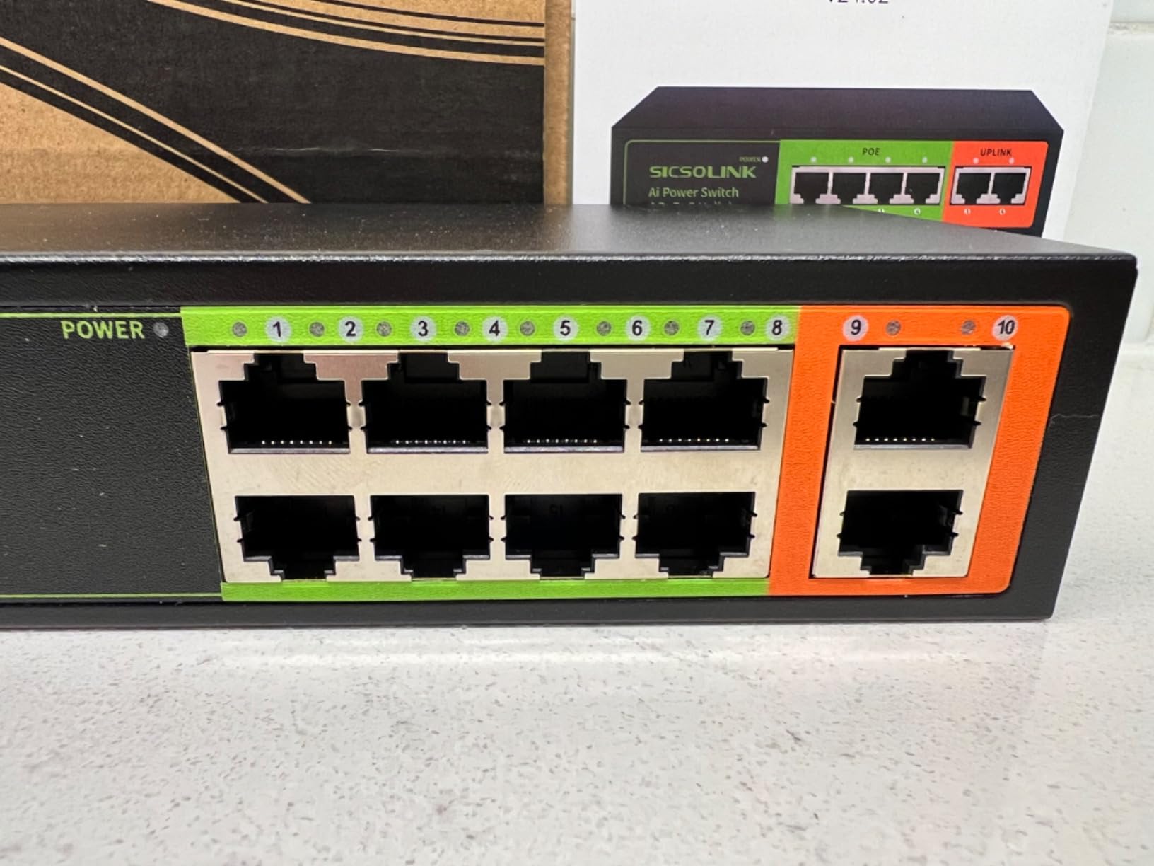 8-Port PoE+ Switch, 120W 802.3af/at, 2 Uplink for IP Camera NVR | AI Watchdog Auto Reboot, 30W/Port, Fanless Metal, 100Mbps Unmanaged, 250M Extend, WiFi AP, Plug and Play customer photo 1