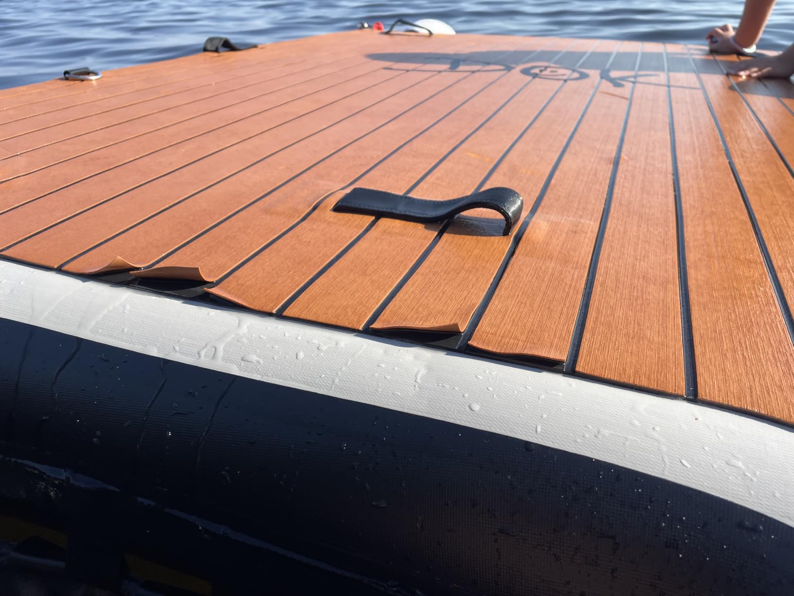 DOK Party-DOK Inflatable Dock Platform: Safe & Easy Water Access; Floating Non-Slip EVA Foam with Water Ramp for Pool, Dock, & Lake | Military Grade & High Visibility customer photo 2