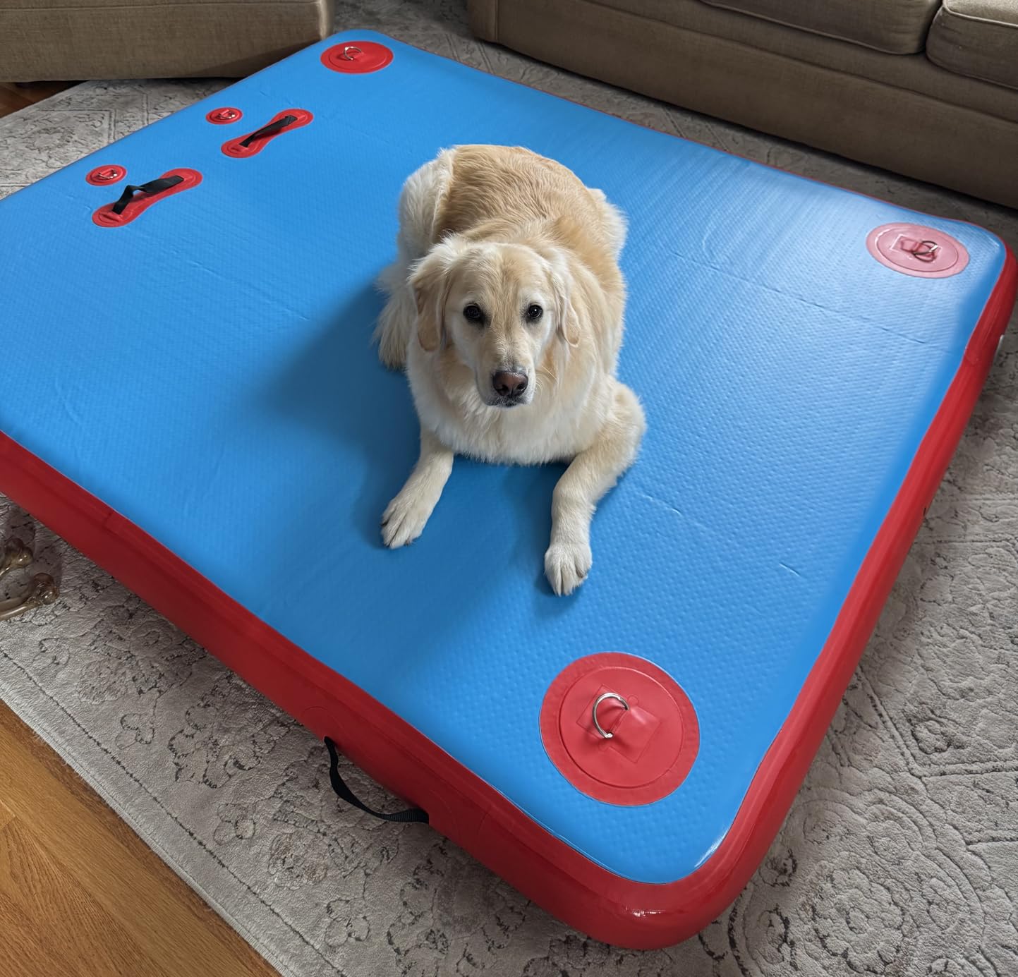 VOFiTNY Inflatable Floating Dock, Swim Platform Floating Dock for Lakes, Lake Floats for Adults, Island Raft Mat for Lake Beach Ocean, Non-Slip Surface customer photo 2