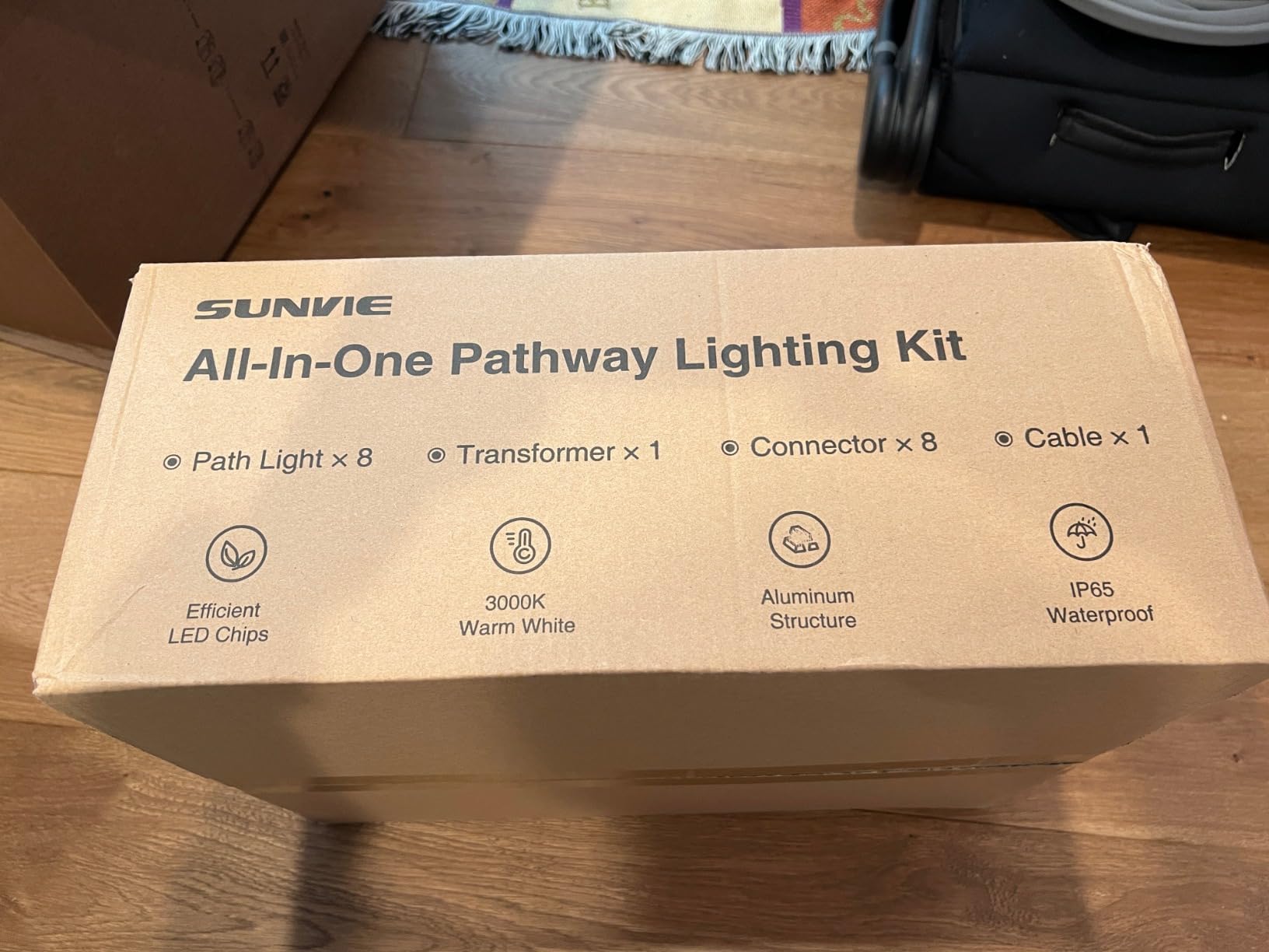 SUNVIE All-in-One LED Pathway Lighting Kit, 8-Pack Low Voltage Landscape Lights with Transformer and 100FT 16/2 AWG Wire, 3000K Waterproof Landscape Lighting with Connectors for Walkway Garden Yard customer photo 1