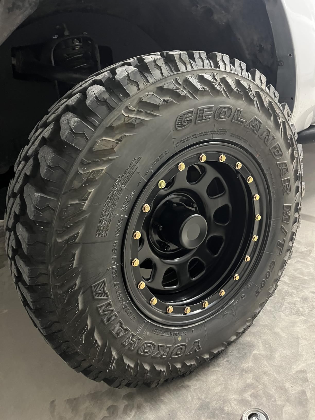 Rough Country 15x8 Black Steel Simulated Beadlock Wheel - 5x4.5, 19mm Offset, 3.30 Bore, Heavy-Duty Off-Road Rim for Trucks, Jeeps & SUVs customer photo 2