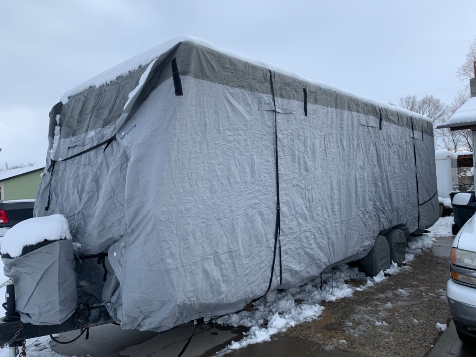 RVMasking Travel Trailer RV Cover, 9-Layer Heavy Duty Waterproof,28-31ft customer photo 1