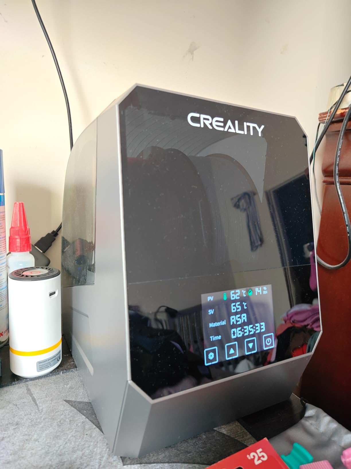 2026 New Creality Space PI Filament Dryer Plus, Dual-Spool 3D Printing Filament Dryer Box, Adjustable Temp 45°C-70°C, 360° Hot-Air & Real-Time Humidity Monitor, 12 Filament Presets customer photo 2