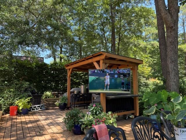 SYLVOX Outdoor TV, 65 inch Smart Waterproof Outdoor TV, 4K UHD Weatherproof customer photo 1