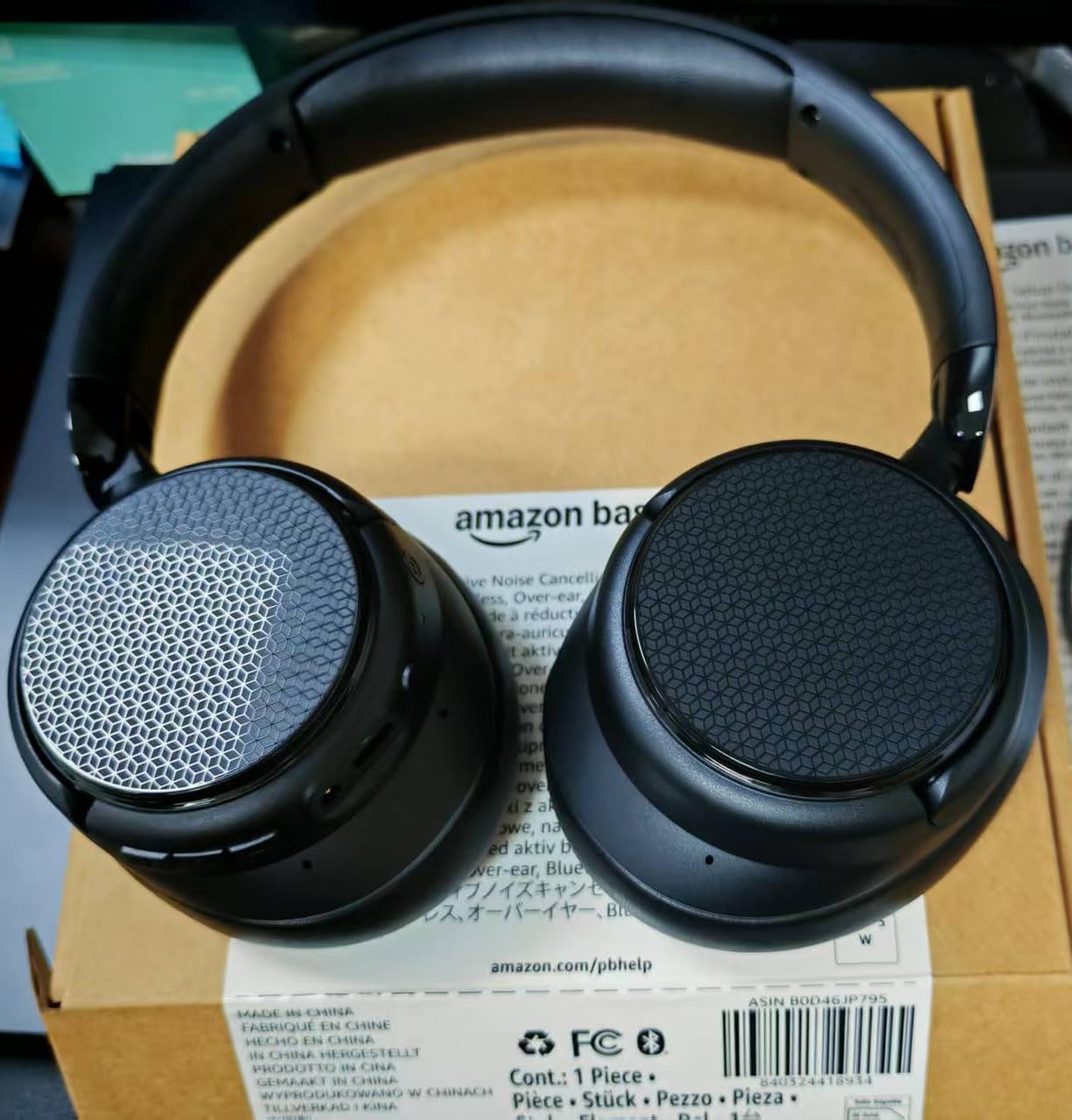 Amazon Basics Hybrid Active Noise Cancelling Headphones, Wireless Bluetooth 5.3, 35 Hours Battery Life with ANC On, 45 Hours with ANC Off, Over Ear Comfortable Fit with Soft Ear Cushions, Black customer photo 1