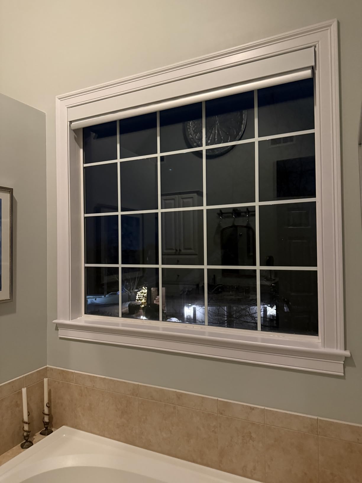 Motorized Roller Shades, 100% Blackout, Dark Eclipse Black customer photo 1