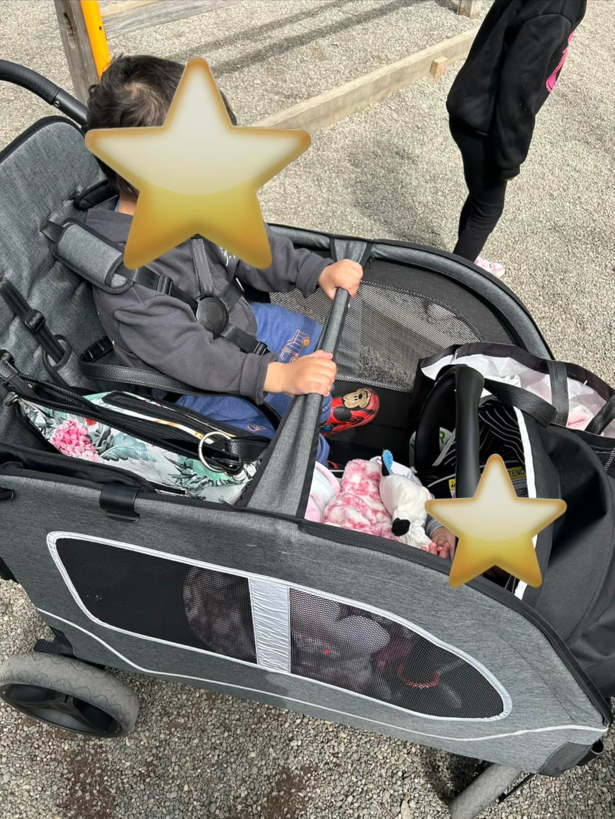 4 Seater Wagon Stroller, Triple Stroller for 2 3 Kids Toddler customer photo 1
